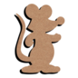 MDF Figuur Grappige Muis 15 cm