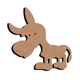 MDF Figuur Cartoon Ezel 15 cm