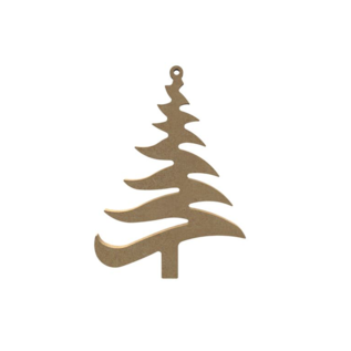 MDF Figuur Zig Zag Kerstboom 15 cm