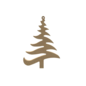 MDF Figuur Zig Zag Kerstboom 15 cm