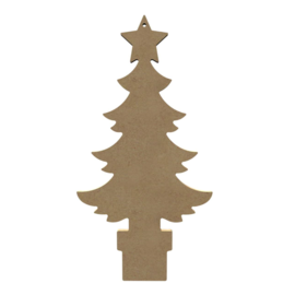 MDF Figuur Kerstboom met Pot 30 cm