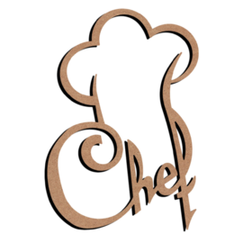 MDF Figuur Chef 58 cm