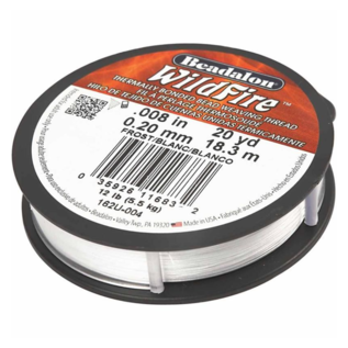 Beadalon Wildfire Sieradendraad 0,2 mm Wit 18,3 m
