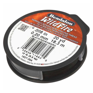 Beadalon Wildfire Sieradendraad 0,2 mm Zwart 18,3 m