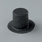 hoge hoed zwart feutre 30x15mm 2st