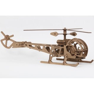 Bouwset Helikopter XL in hout 72x22cm