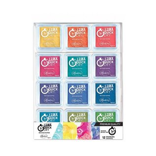 IZINK SET OF 12 IZINK QUICK DRY M INKPADS - BRIGHT