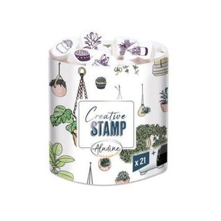 Set van 21 stempels Creative Stamp Plantes