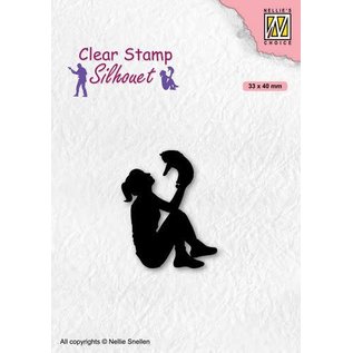 Nellies Choice Clearstempel - Silhouette Teenagers - Kat 33x40mm