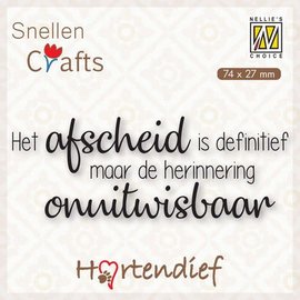 Nellies Choice Clearstamp - Text (NL) - Dieren condoleance nr.4  74x27mm