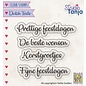 Nellies Choice Clearstempel Tekst (NL) - Prettige Feestdagen etc. 40x10 - 56x9,9mm