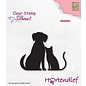 Nellies Choice Clearstamp - Silhouette Pets - Vrienden 65x54mm