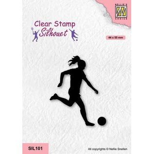 Nellie‘s Choice Clearstempel - Silhouette - Sport Voetballen 2  44x55mm