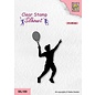 Nellie‘s Choice Clearstempel - Silhouette - Sport Tennissen  37x65mm