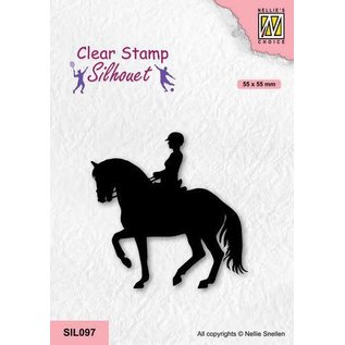 Nellie‘s Choice Clearstempel - Silhouette - Sport Paardrijden  55x55mm