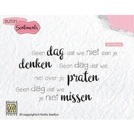 Dutch Sentiments "Geen dag dat we niet aan u denken" 87x49mm