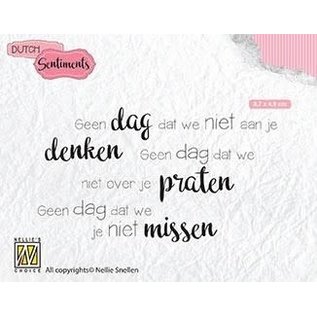 Dutch Sentiments "Geen dag dat we niet aan u denken" 87x49mm