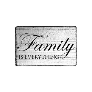 Houten stempel Vintage 70x42mm Familie is alles