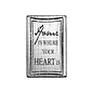 Houten stempel Vintage 70x42mm - Home is waar je hart is