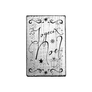 Houten stempel Vintage 70x42mm Joyeux Noël - Geschenk