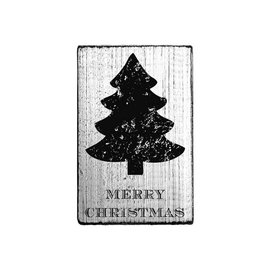 Houten stempel Vintage 70x42mm Merry Christmas