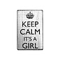 Houten stempel Vintage 70x42mm Keep Calm It's a girl