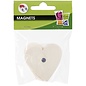 Magneet hout - Harten (4 st)