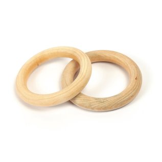 SET VAN 4 HOUTEN RINGEN Ø 55 mm