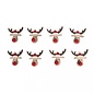 Strooihoutjes Kerst Rendier 3,8x3,5cm 9st.