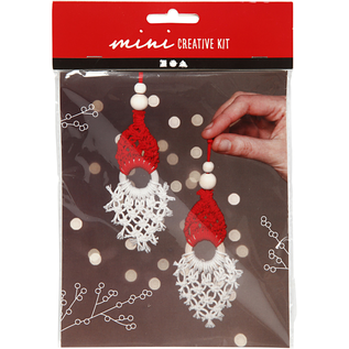 Mini Creative Kit Kerst Elf Macramé 14 cm 2 stuks