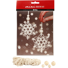 Mini Creative Kit Kerststerren Macramé 10 cm 2 stuks