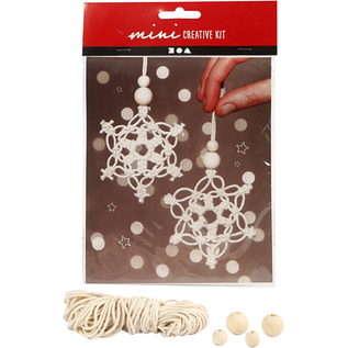 Mini Creative Kit Kerststerren Macramé 10 cm 2 stuks