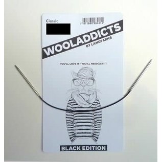 Wooladdicts Black Edition - classic rondbreinaald 120cm - 8.0mm