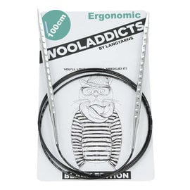 Wooladdicts Black Edition - ergo lace rondbreinaald 100cm - 5.5mm