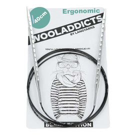 Wooladdicts Black Edition - Ergonomic lace rondbreinaald 40cm - 4.0mm