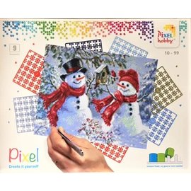 Pixel kit 9 baseplates | Snowman and woman