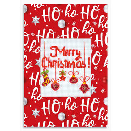Borduurpakket Merry Christmas! 10 x 14 cm