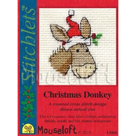 Borduurpakket Christmas Donkey - Mouseloft