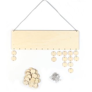 Verjaardagskalender hout 420x120x5mm