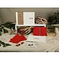 Cardholder- Luxury Leather DIY Kit, Personally Crafted-Experience in a Box, DIY Gift - Red