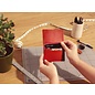 Cardholder- Luxury Leather DIY Kit, Personally Crafted-Experience in a Box, DIY Gift - Red