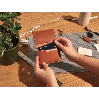 Cardholder- Luxury Leather DIY Kit, Personally Crafted-Experience in a Box, DIY Gift - Tan