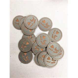 Label 25mm zilver LOVE