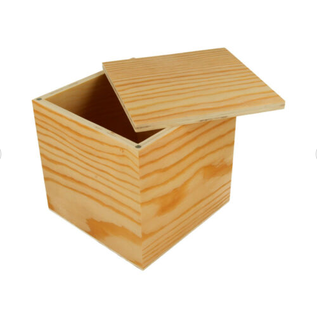 Houten box 12 x 12 H 12 Cm