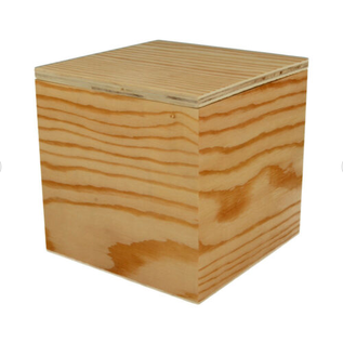 Houten box 12 x 12 H 12 Cm