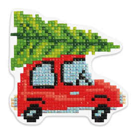 Diamond Painting Christmastree on Car - MAGNEET