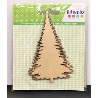 Houten scrapbooking spar 10x7cm 3st.