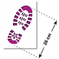 Sjabloon Santa's Footprint Stencil - Christmas Craft Template A4