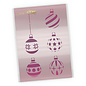 Sjabloon Christmas Baubles Stencil Set - Festive Craft Templates A4