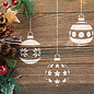Sjabloon Christmas Baubles Stencil Set - Festive Craft Templates A4